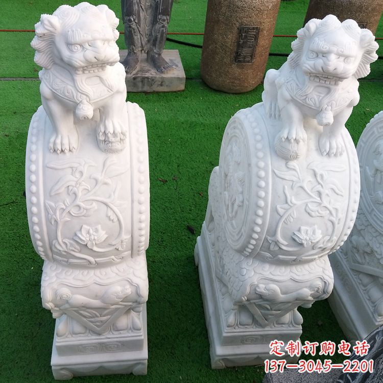 徐州石雕青石貔貅门墩雕塑