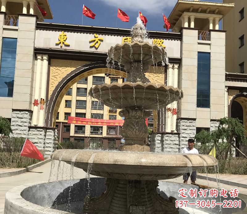 徐州石雕小区大型喷泉雕塑