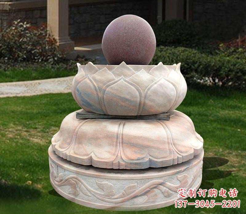 徐州石雕小区风水球雕塑