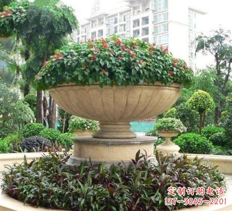 徐州石雕小区花盆