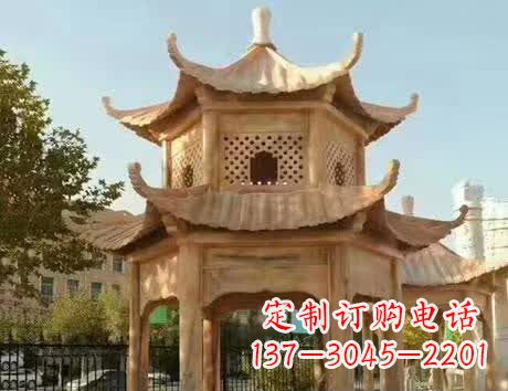 徐州石雕小区景观双层凉亭