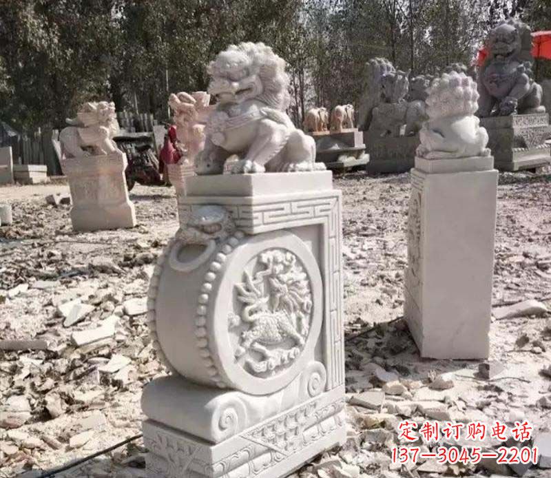 徐州石雕园林狮子抱鼓石