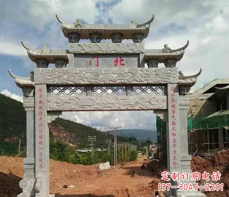 徐州石牌坊单门牌坊石雕