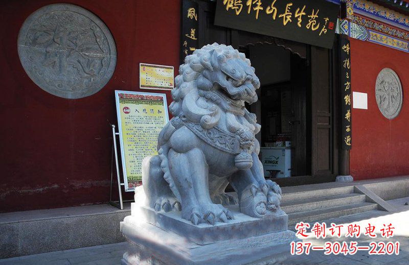 徐州石狮子寺庙门口石雕