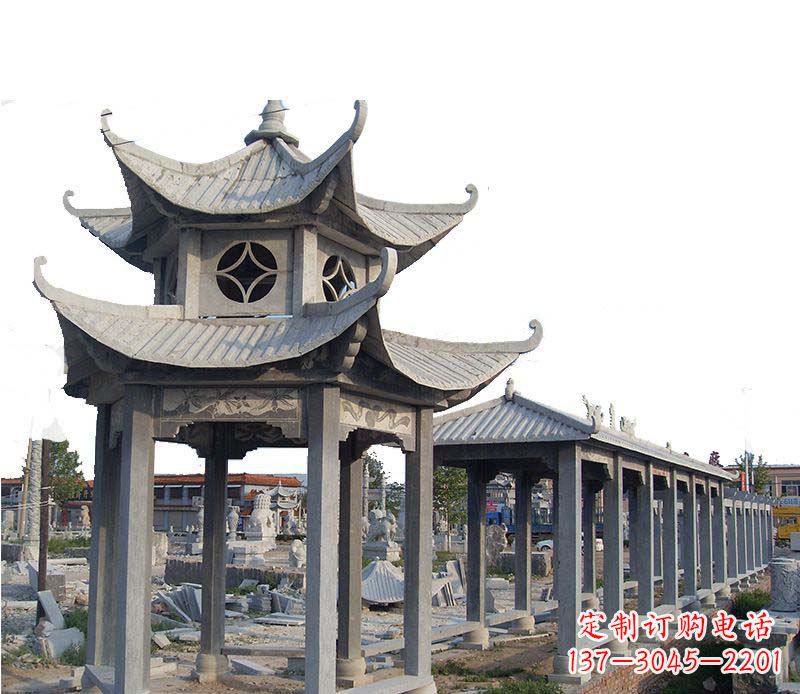徐州双层仿古凉亭石雕