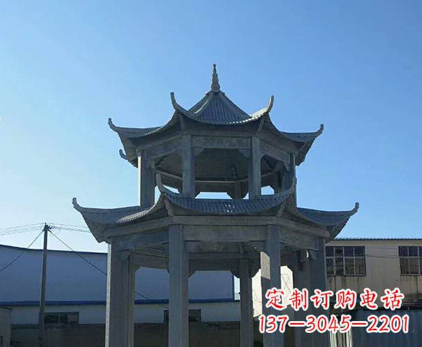 徐州双层仿古石凉亭石雕_1
