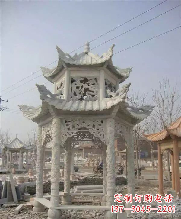 徐州双层凉亭石雕