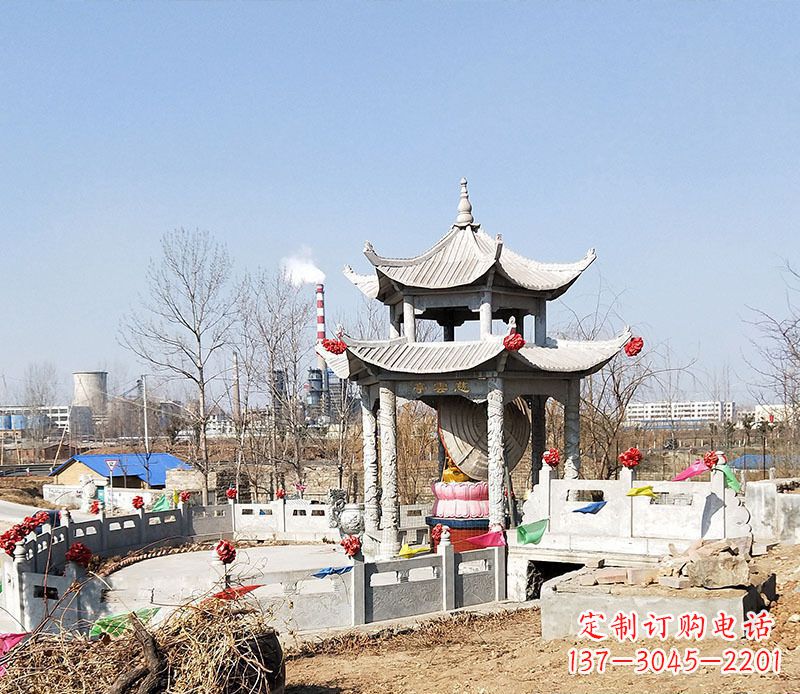 徐州双层石凉亭石雕 (2)