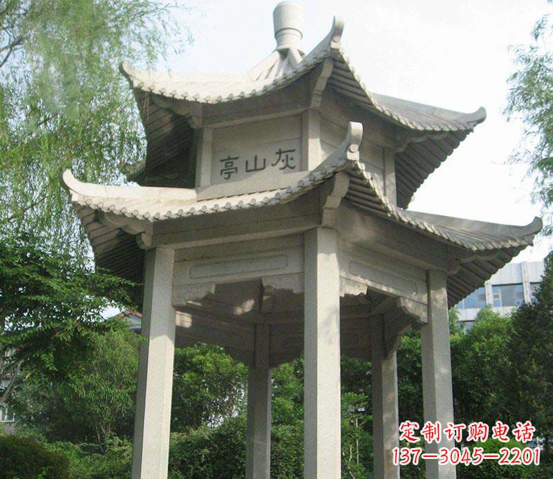 徐州双层石凉亭石雕