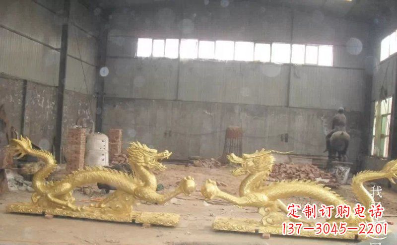 徐州双龙戏珠广场铜雕 (2)