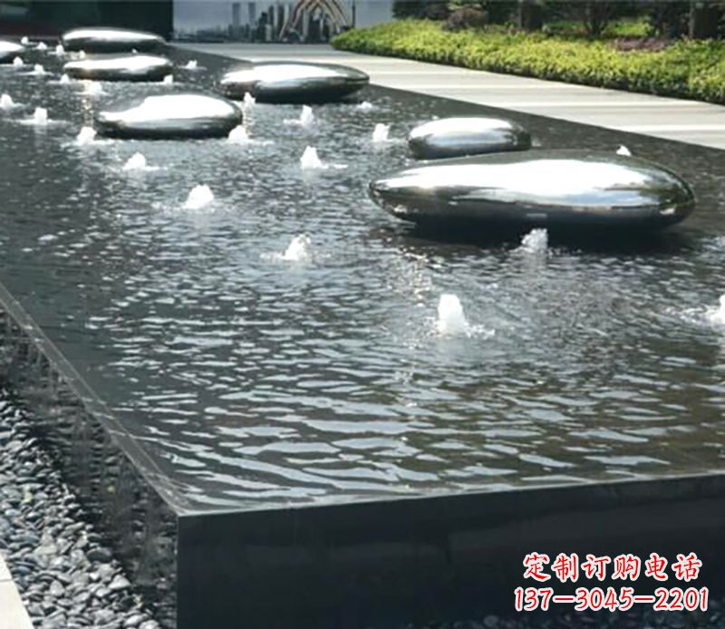 徐州水滴水池不锈钢雕塑