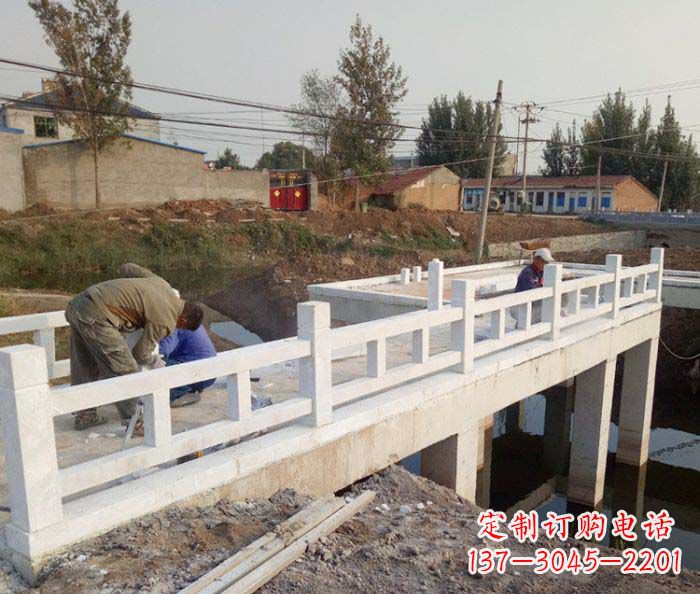 徐州寺庙景观汉白玉栏板石雕 