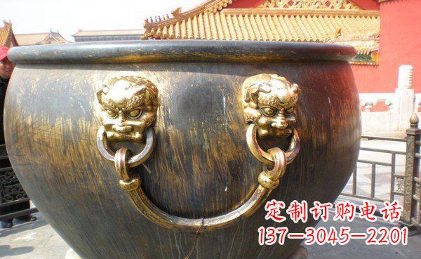 徐州寺庙水缸铜雕 (3)