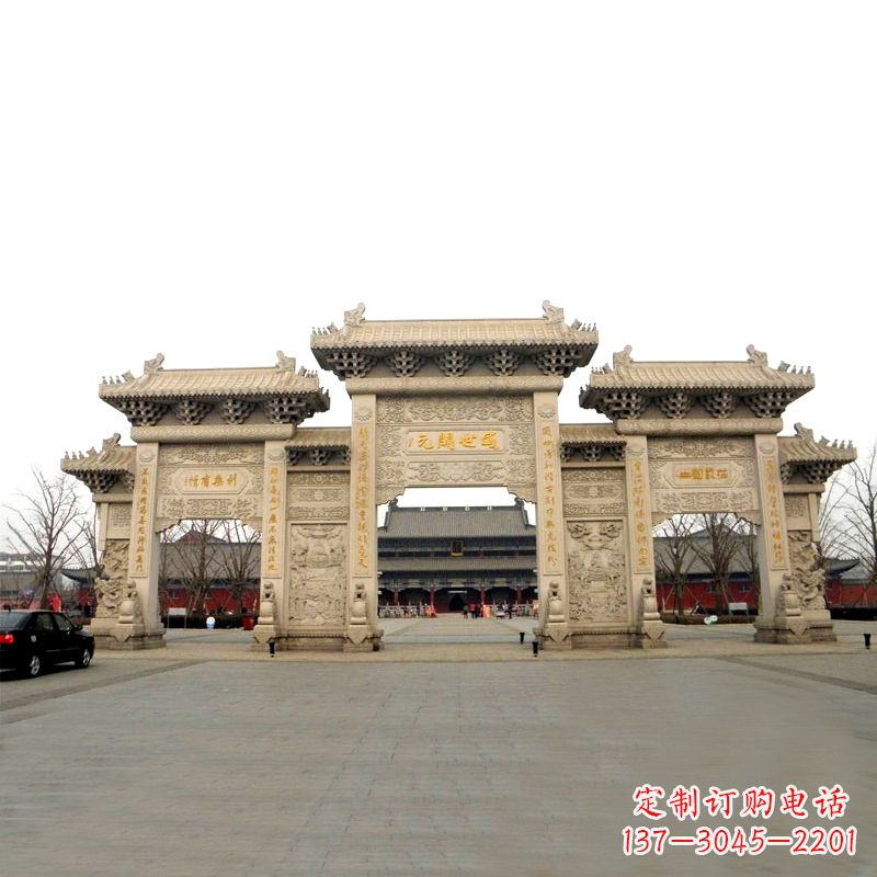 徐州寺院景区石雕牌坊
