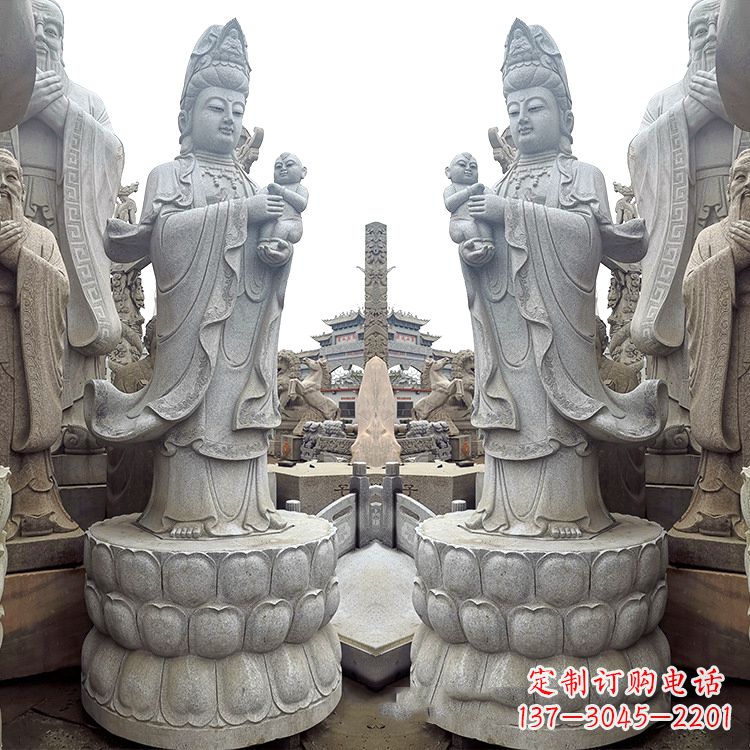 徐州送子观音青石雕塑