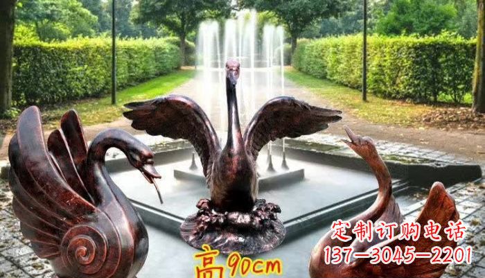 徐州天鹅喷泉铜雕塑
