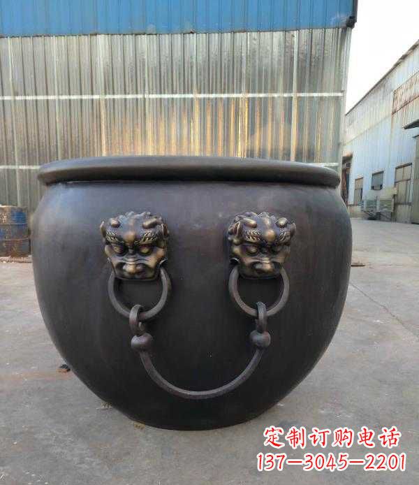 徐州庭院水缸铜雕