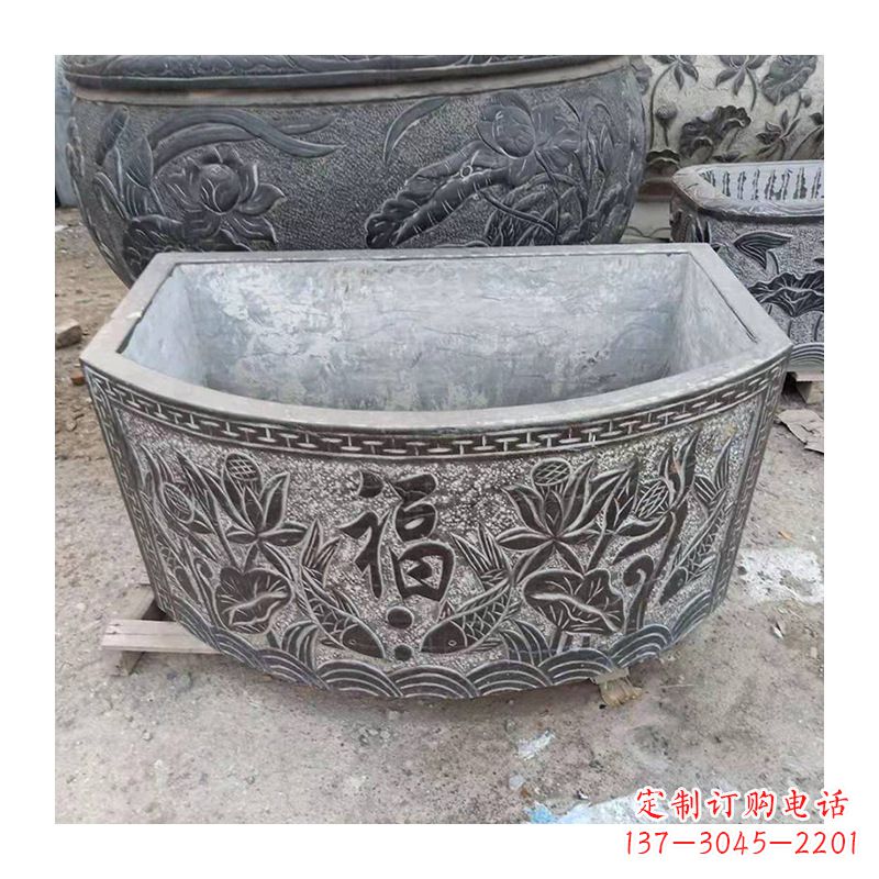 徐州庭院养鱼石槽