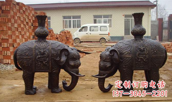 徐州铜雕大象公园动物雕塑