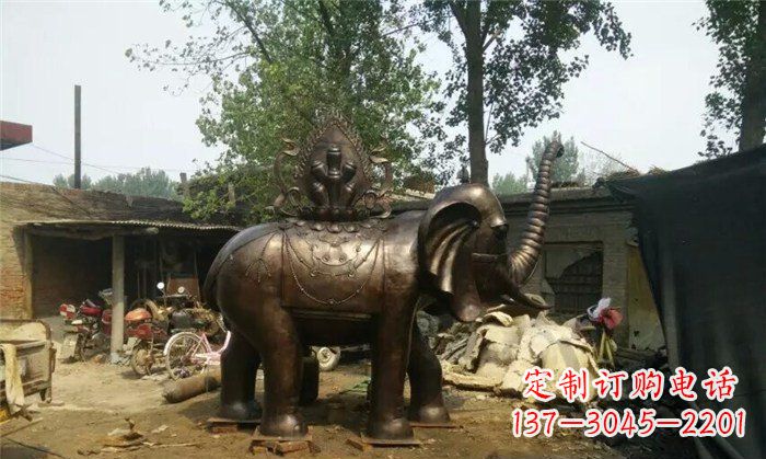 徐州铜雕大象平安吉祥公园动物雕塑