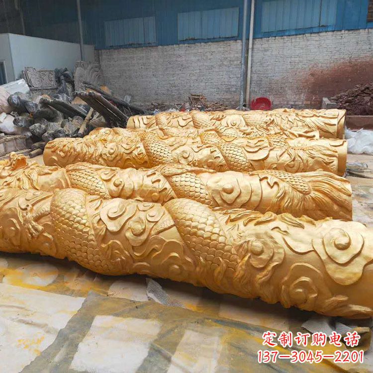 徐州铜雕广场龙柱