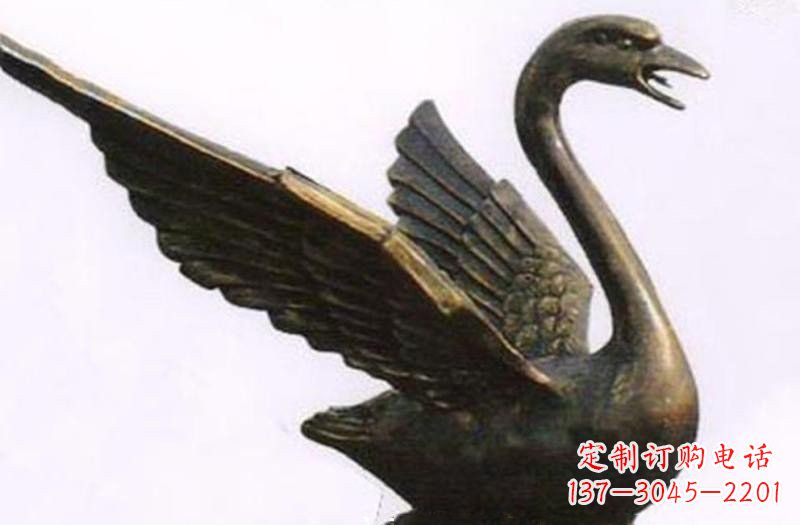 徐州铜雕喷水天鹅公园动物雕塑