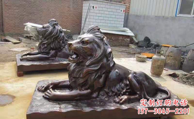 徐州铜雕狮子户外摆件镇宅动物雕塑
