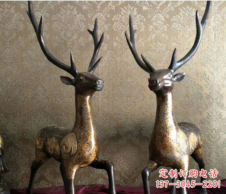 徐州铜雕室内装饰动物鹿雕塑