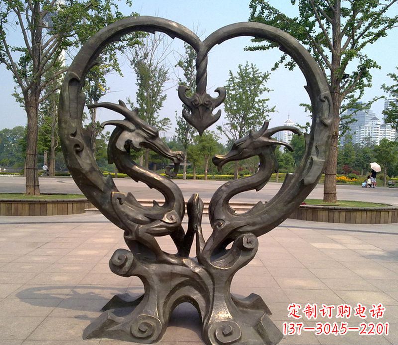 徐州铜雕双龙戏珠