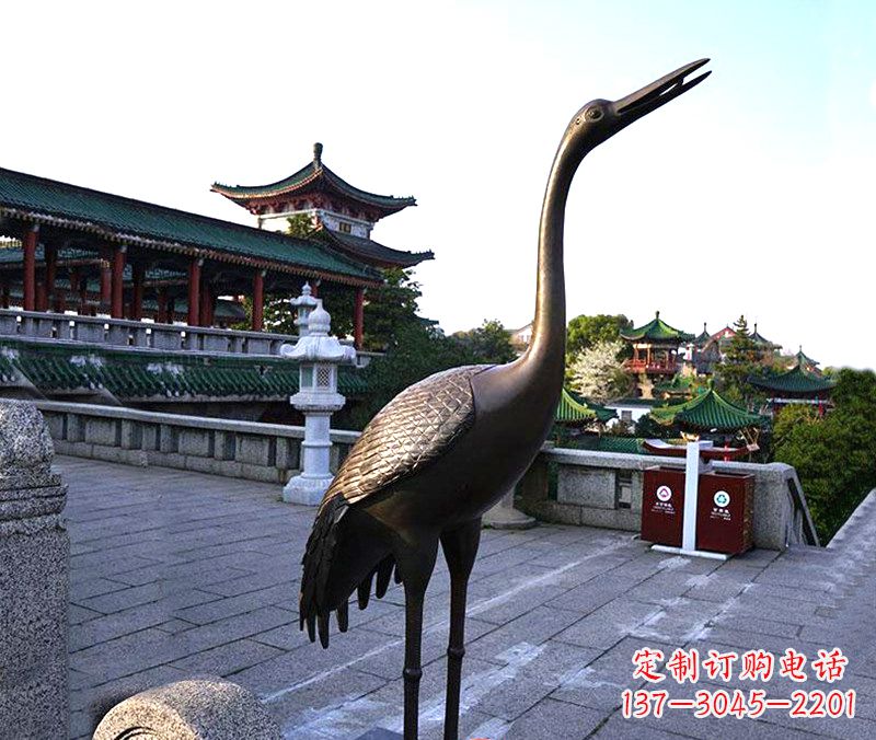 徐州铜雕仙鹤雕塑