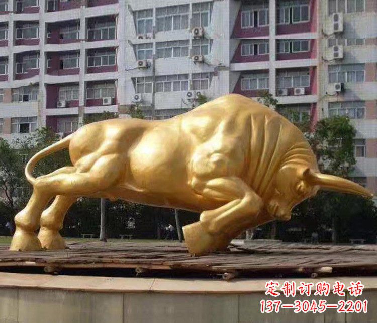 徐州铜雕小区动物牛摆件 (3)