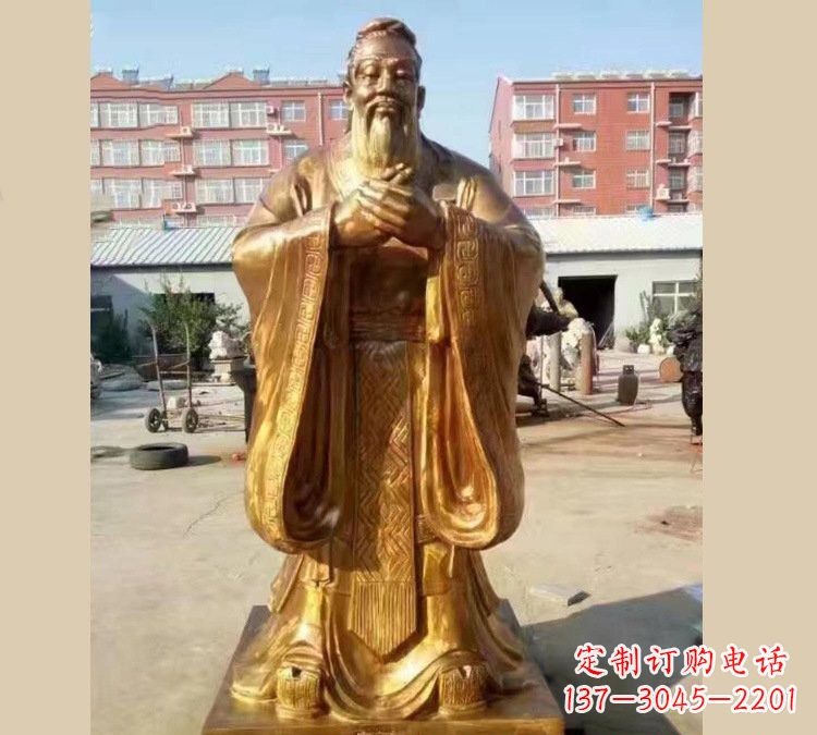 徐州铜雕校园孔子