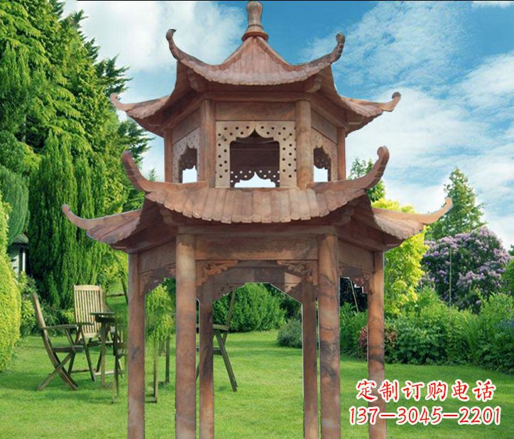 徐州晚霞红公园建筑凉亭