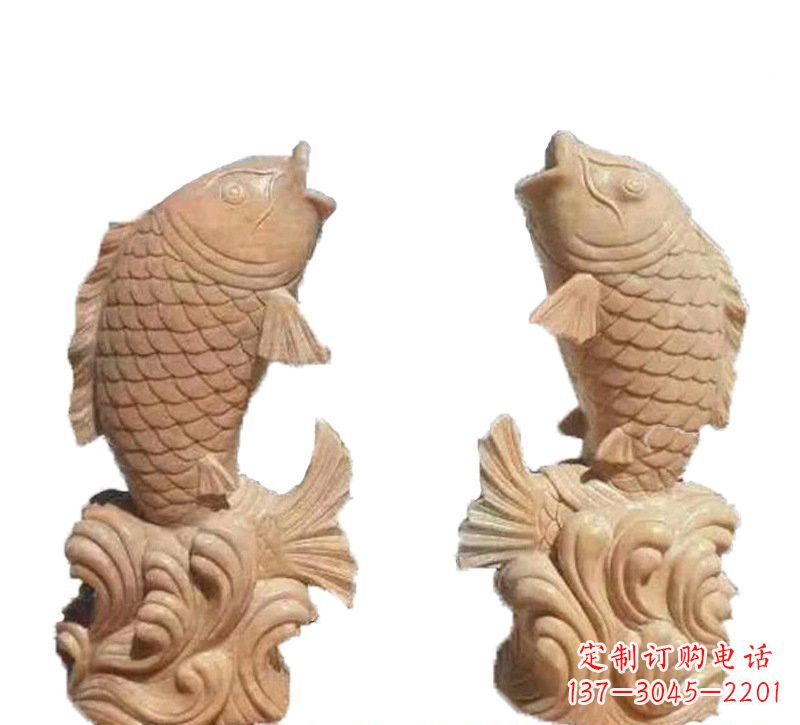 徐州晚霞红公园喷水鲤鱼石雕