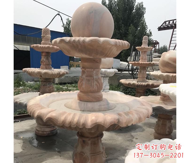 徐州晚霞红景观风水球雕塑
