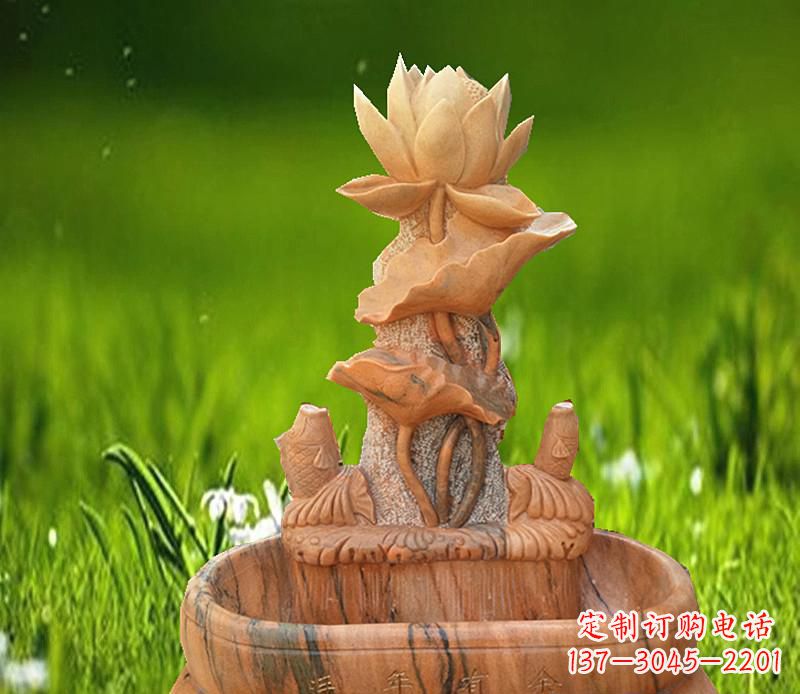 徐州晚霞红景观荷花水池