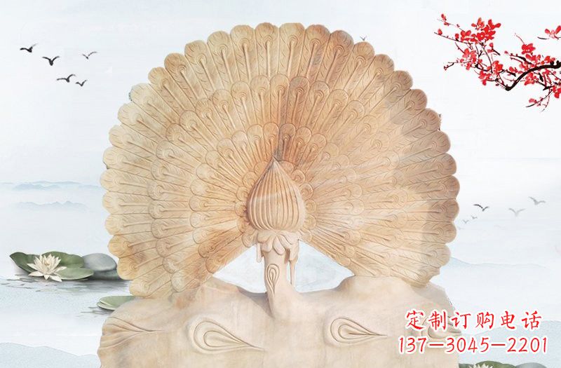 徐州晚霞红孔雀雕塑