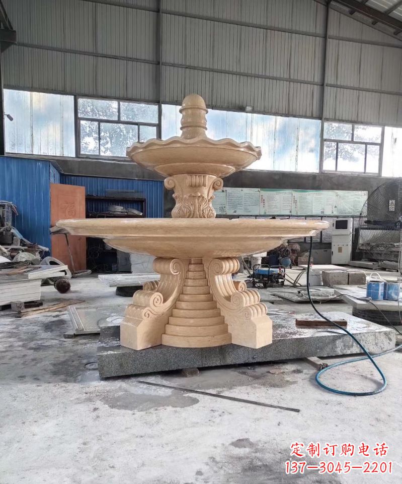 徐州晚霞红喷泉石雕广场景观雕塑