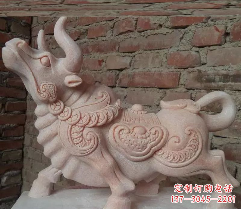 徐州晚霞红小牛雕塑