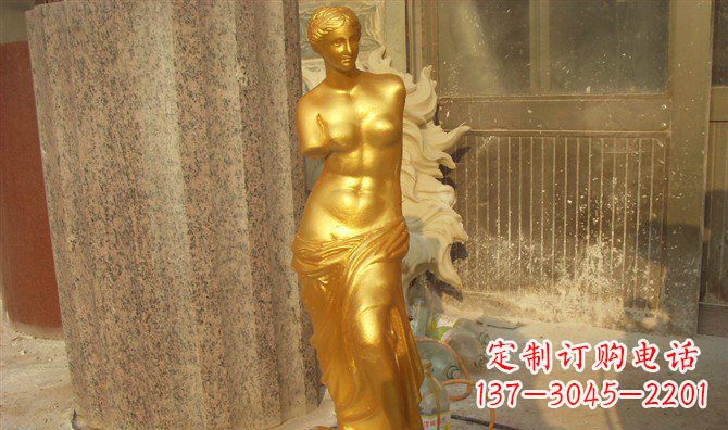 徐州维纳斯玻璃钢仿铜西方人物雕塑 (2)