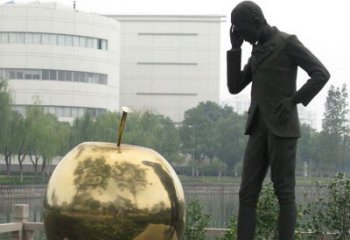 徐州中领雕塑：专业定制精美牛顿铜雕