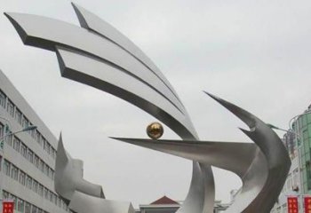 徐州企业不锈钢海浪造型雕塑