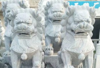 徐州企业景观装饰大理石狮子雕塑