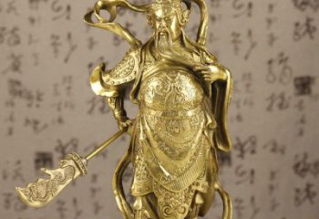 徐州中领雕塑|关羽铜像：令人惊叹的纯黄铜武财神