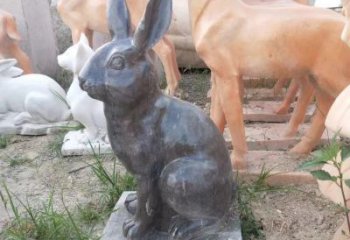 徐州青石公园兔子雕塑，实惠的艺术装点