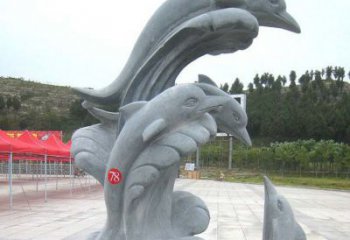 徐州青石海豚雕塑由中领雕塑制作，是一款以海豚…