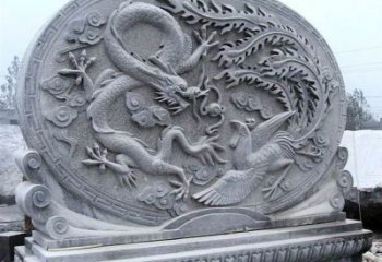 徐州青石古典美——龙凤呈祥雕塑