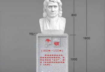 徐州艺术精灵：牛顿汉白玉石头像雕塑