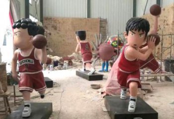 徐州全民健身卡通打篮球人物雕塑