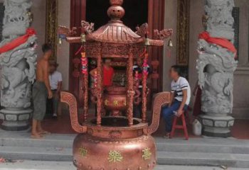 徐州精致全铜小香炉雕塑